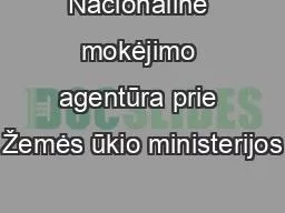 Nacionalinė mokėjimo agentūra prie Žemės ūkio ministerijos