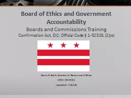 Board  of Ethics and Government