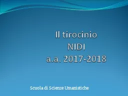 Il tirocinio  NIDI a.a.