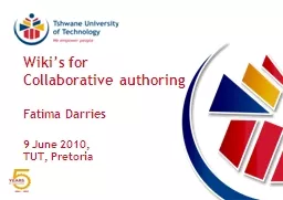 Wiki’s  for  Collaborative authoring