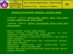 PPT-KDK TRANSPORTASI JURUSAN TEKNIK SIPIL FT. UNDA