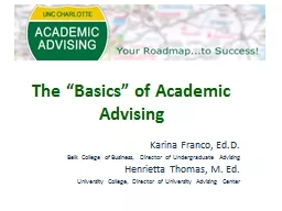 The “Basics” of Academic Advising