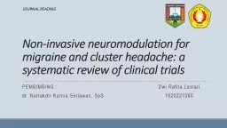 PPT-Non-invasive neuromodulation for migraine and cluster headache: a systematic review of