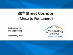 30 th  Street Corridor (Mesa to