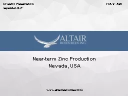 Near-term Zinc  Production