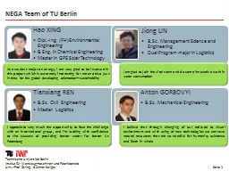 NEGA Team  of  TU Berlin
