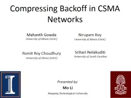 PPT-Compressing Backoff in CSMA Networks