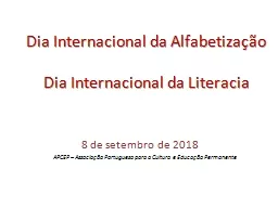 Dia Internacional da Alfabetização