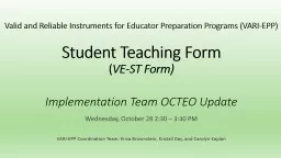 Valid and Reliable Instruments for Educator Preparation Programs (VARI-EPP)