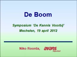 De Boom Symposium ‘De Kennis Voorbij’