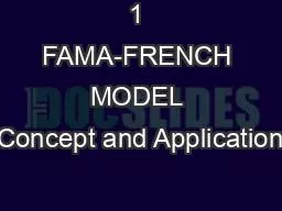 1 FAMA-FRENCH MODEL Concept and Application