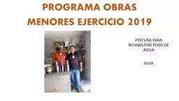 PROGRAMA OBRAS MENORES EJERCICIO