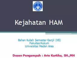 Kejahatan  HAM Bahan Kuliah Semester