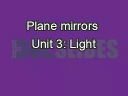 Plane mirrors Unit 3: Light