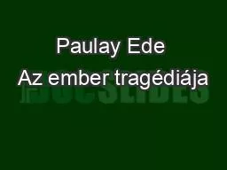 Paulay Ede Az ember tragédiája