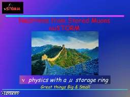 Neutrinos from Stored Muons