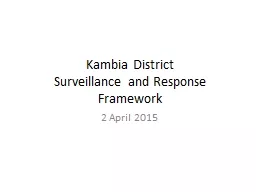 Kambia District Surveillance and Response Framework