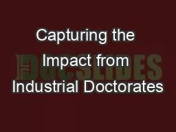 Capturing the Impact from Industrial Doctorates