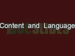 Content  and  Language