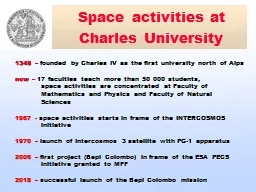 Space activities at Charles University