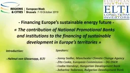 - Financing Europe’s sustainable energy future -