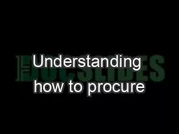 Understanding how to procure