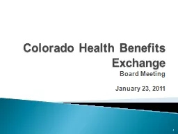 Colorado Health Benefits Exchange