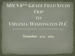 December 9-12, 2014 MICS