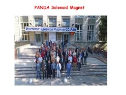 PANDA  Solenoid Magnet as