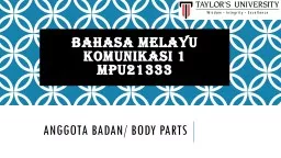 Anggota   Badan / Body parts