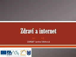 Zdraví a internet ZUR387 Lenka Dědková