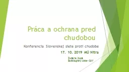 PPT-Práca a ochrana pred chudobou