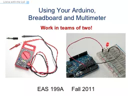 Using Your Arduino,  Breadboard and Multimeter