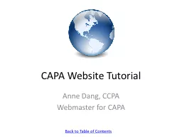 CAPA Website Tutorial Anne Dang, CCPA