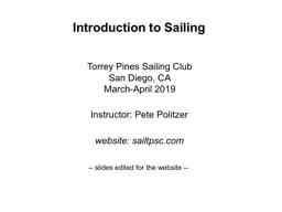 Introduction to Sailing Torrey Pines Sailing Club