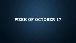 Week of October 17 Grammar and Comp--Monday