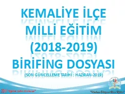 PPT-KEMALİYE İLÇE MİLLİ EĞİTİM