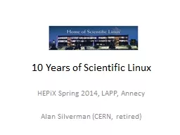 PPT-10 Years of Scientific Linux