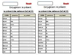 Conjugaison: le présent