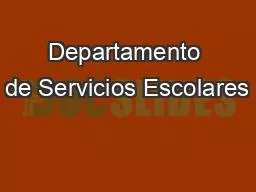 Departamento de Servicios Escolares