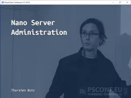 Nano Server  Administration