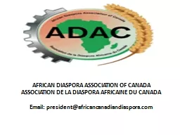 AFRICAN DIASPORA ASSOCIATION OF CANADA