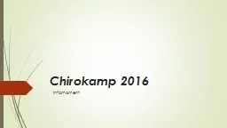 PPT-Chirokamp 2016 Infomoment