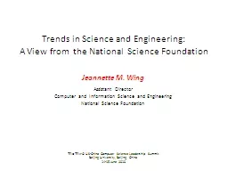 Trends in Science and Engineering: