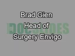 Brad Gien Head of Surgery Envigo