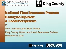 National Flood Insurance Program Biological Opinion: