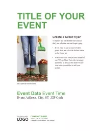 Title of Your Event Create a Great Flyer