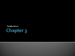 PPT-Chapter 3 Vocabulario 2