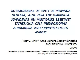 ANTIMICROBIAL ACTIVITY OF