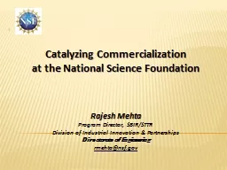 Catalyzing Commercialization                                             at
